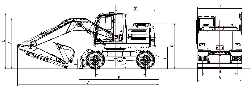 GEL160C Wheeled Hydraulic Excavator